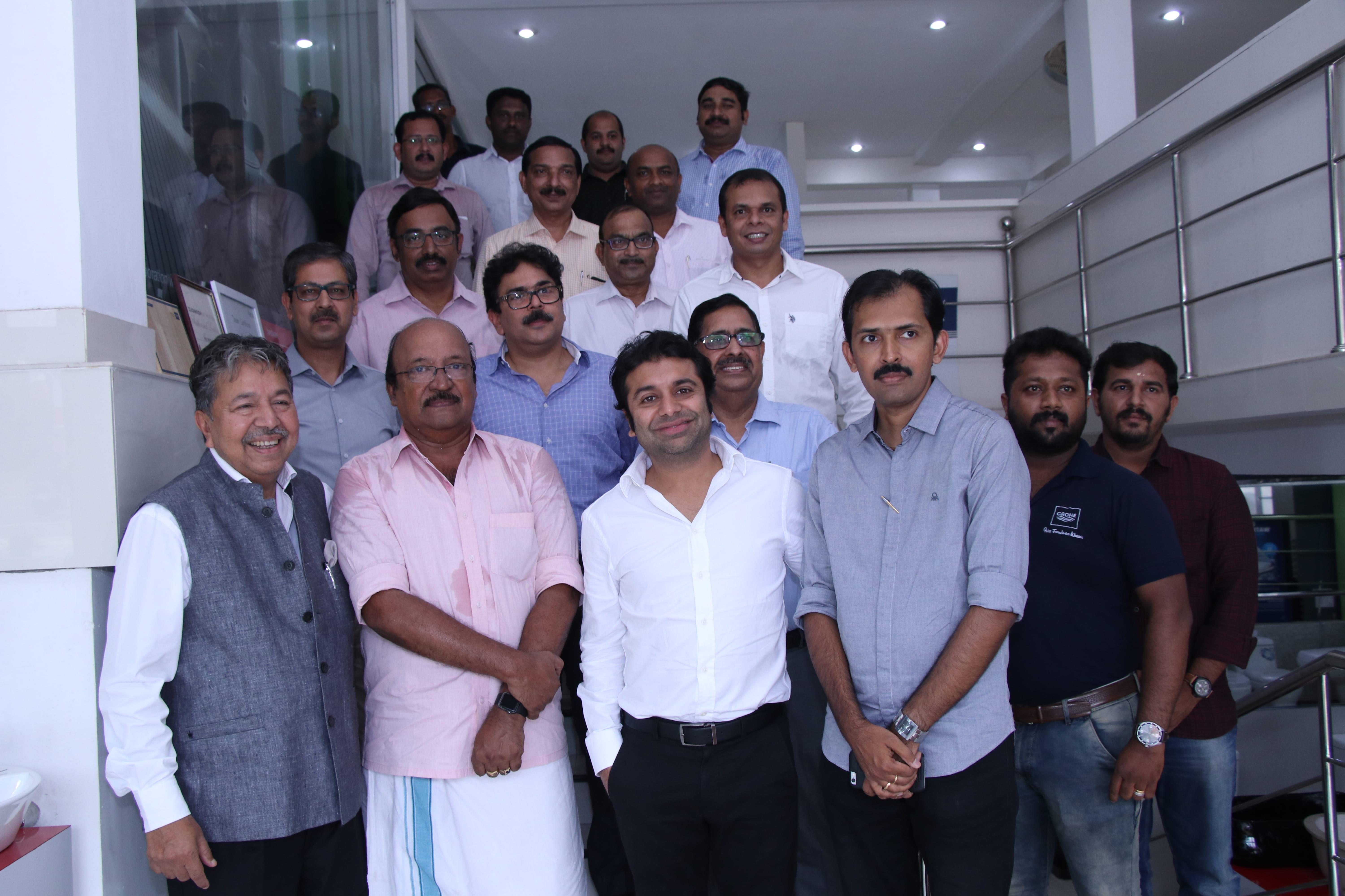 Ashok Kajaria the Chairman/Managing Director and Rishi Kajaria the Joint Managing Director of Kajaria Ceramics ltd visited P And N Ceramics