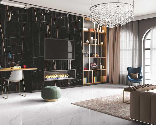 Kajaria Italian Marble Slab Saint Laurent 2400x800X15mm